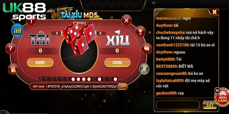 Thông tin về sảnh tài xỉu MD5
